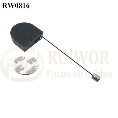 RW0816 D-Shaped Mini Retractable Tether Plus Side Hole Hardwar Tether Cord End As Tethered Item