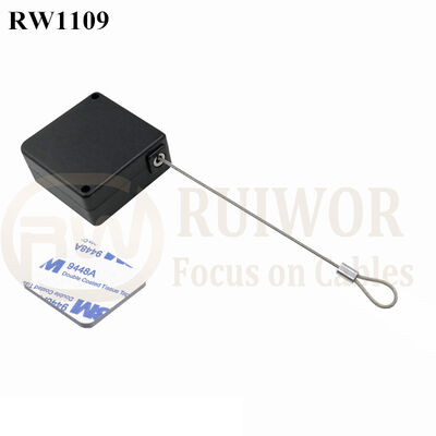 RW1109 Square Retail Security Tether Plus Size Customizable Fixed Loop End