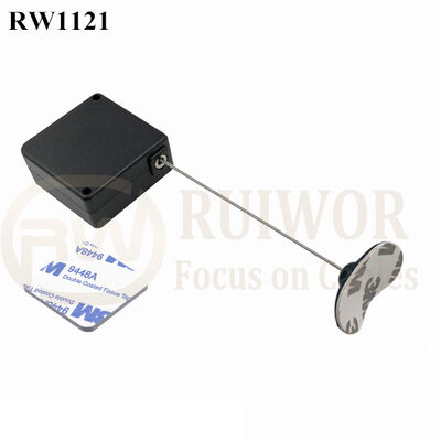 RW1121 Square Retail Security Tether Plus 33x19MM Oval Sticky Flexible Rubber Tips For Stores Secure Display