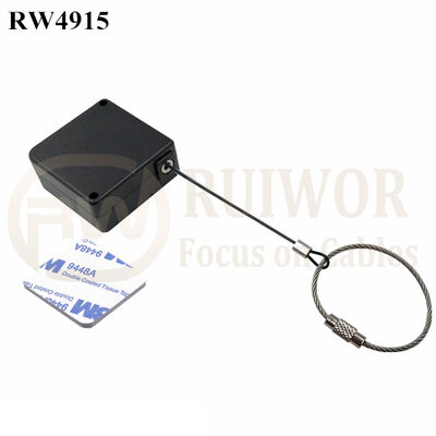 RW4915 Square Ratcheting Retractable Tether Plus Stop Function Plus Wire Rope Ring Catch