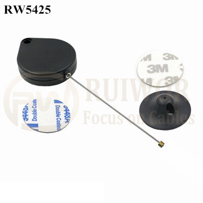 RW5425 Heart-Shaped Security Pull Box Plus Dia 38mm Circular Adhesive Plastic Plate