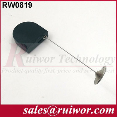 RUIWOR RW0819 Mini rétracteur de câble en forme de D avec extrémité de plaque ronde métallique adhésive de 22 mm fournisseur