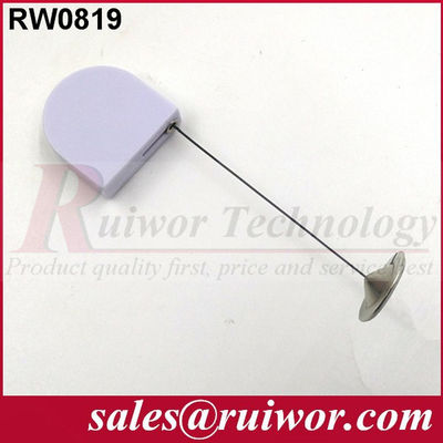 RUIWOR RW0819 Mini rétracteur de câble en forme de D avec extrémité de plaque ronde métallique adhésive de 22 mm fournisseur