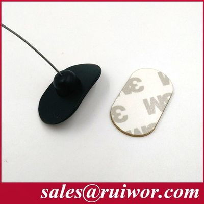 RUIWOR RW0021 Plaque adhésive flexible en caoutchouc avec boîte anti-vol / attache de sécurité rétractable / enroulement de câble fournisseur