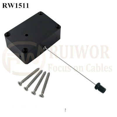 RW1511 Cuboid Multifunctional Retractable Cable With M6x8MM Or M8x8MM Or Customized Flat Head Screw Cable End Used For Product Positioning