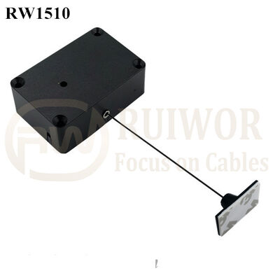 RW1510 Cuboid Multifunctional Retractable Cable With 25X15mm Rectangular Adhesive ABS Plate Used In Consumer Electronics Products Stores