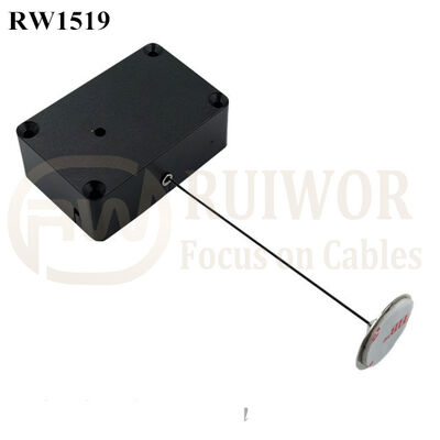 RW1519 Cuboid Multifunctional Retractable Cable With Dia 22mm Circular Sticky Metal Plate Used In Consumer Electronics Store