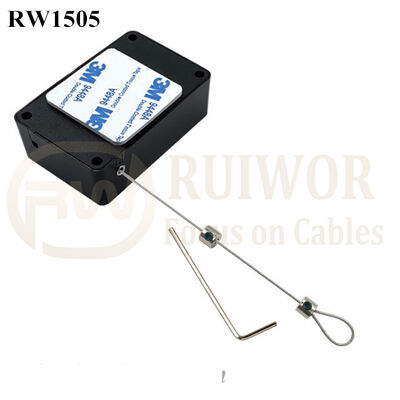 RW1505 Cuboid Multifunctional Retractable Cable With Adjustalbe Lasso Loop End By Small Lock And Allen Key