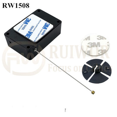 RW1508 Cuboid Multifunctional Retractable Cable With Dia 38mm Circular Sticky Flexible ABS Plate Used In Radian Surface Products