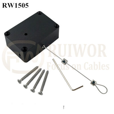 RW1505 Cuboid Multifunctional Retractable Cable With Adjustalbe Lasso Loop End By Small Lock And Allen Key