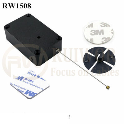 RW1508 Cuboid Multifunctional Retractable Cable With Dia 38mm Circular Sticky Flexible ABS Plate Used In Radian Surface Products