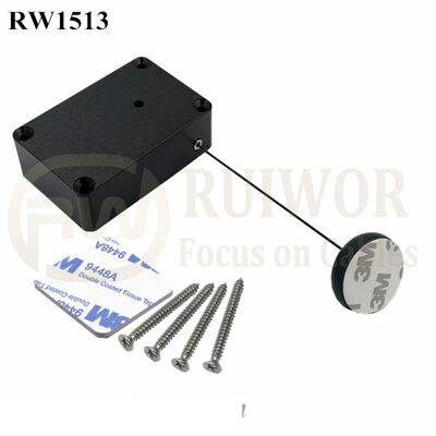 RW1513 Cuboid Multifunctional Retractable Cable With Dia 30MMx5.5MM Circular Adhesive ABS Block