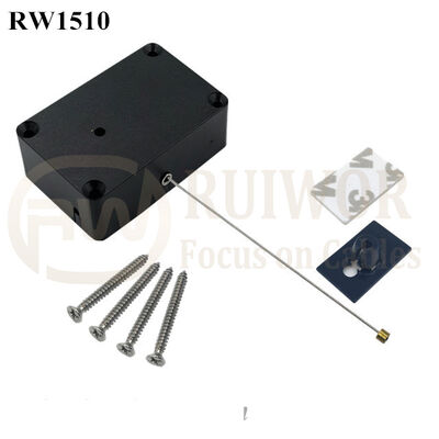 RW1510 Cuboid Multifunctional Retractable Cable With 25X15mm Rectangular Adhesive ABS Plate Used In Consumer Electronics Products Stores