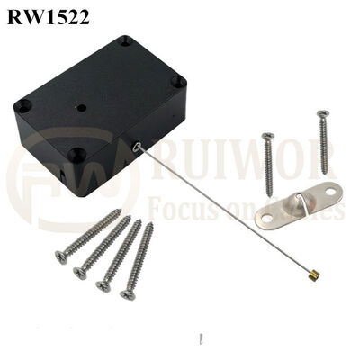 RW1522 Cuboid Multifunctional Retractable Cable With 10x31MM Two Screw Perforated Oval Metal Plate Connector Installed By Screw