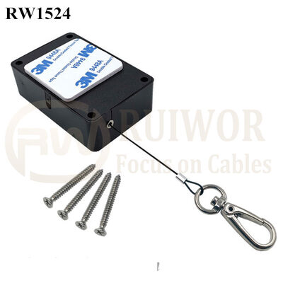 RW1524 Cuboid Multifunctional Retractable Cable With Key Hook Cable End