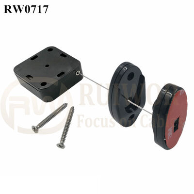RW0717 Square Retractable Cable Plus Magnetic Cable Holder For Mobile Phone Security Retail Display