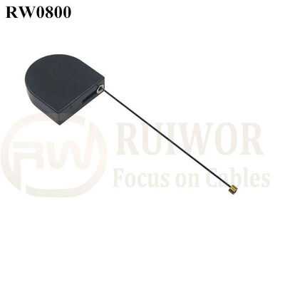 RW0800 Retractable Tether D-Shaped Mini Size Box Featuring Customizable Logo Size Color And Retract Pull Force Options