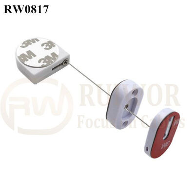 RW0817 D-Shaped Small Retractable Tether Plus Magnetic Clasps For Electronic Parts Store Security Display