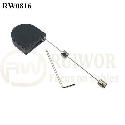 RW0816 D-Shaped Mini Retractable Tether Plus Side Hole Hardwar Tether Cord End As Tethered Item