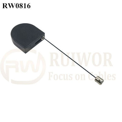 RW0816 D-Shaped Mini Retractable Tether Plus Side Hole Hardwar Tether Cord End As Tethered Item