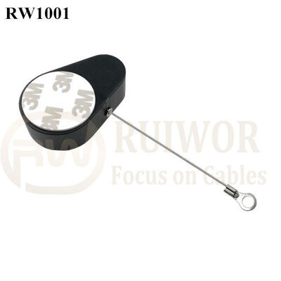 RW1001 Drop-Shaped Retractable Security Tether With Ring Terminal Inner Hole 3mm 4mm 5mm For Option