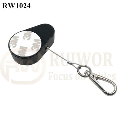 RW1024 Drop-Shaped Retractable Security Tether Plus Key Hook As Tidy Positioned Tool Security Tether