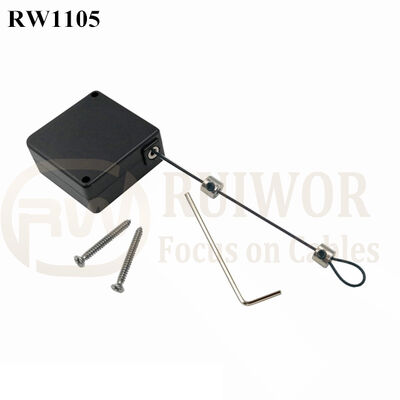 RUIWOR RW1105 SHOES RETRACTABLE CABLE REEL GLASSES SECURITY RETRACTABLE PULL BOX WATCH SECURITY CABLE ANTI-THEFT