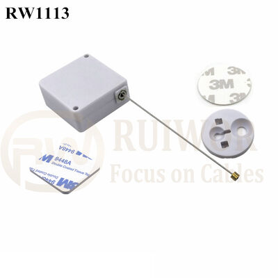 RW1113 Square Retail Security Tether Plus Dia 30MMx5.5MM Circular Adhesive ABS Block