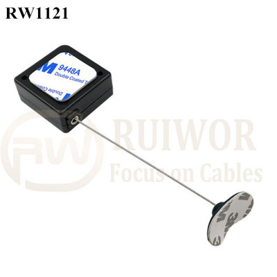 RuiWor RW1121 Slow Retract Anti Theft Retail Reel With Oval Sticky Flexible Rubber Tips For Open Sale Security