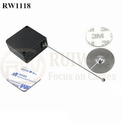 RuiWor RW1118 Square Security-Pulling Box Anti Theft Rope With Short Metal Plate End Fitting Used In Security Solutions