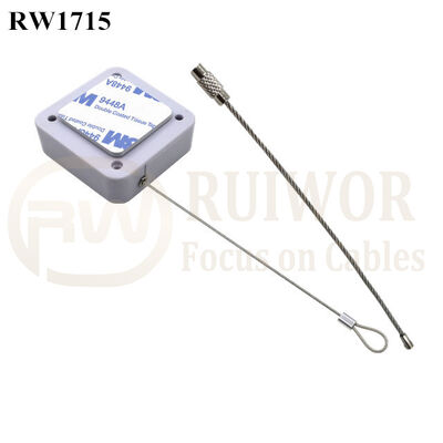 RW1715 Square Security Tether Plus Size Customizable Wire Rope Ring Catch