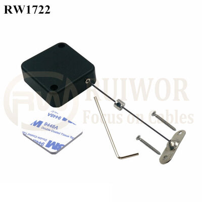RW1722 Square Security Tether Plus 10x31MM Two Screw Perforated Oval Metal Plate Connector Installed By Screw