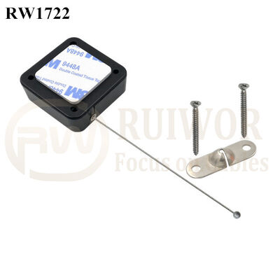 RW1722 Square Security Tether Plus 10x31MM Two Screw Perforated Oval Metal Plate Connector Installed By Screw