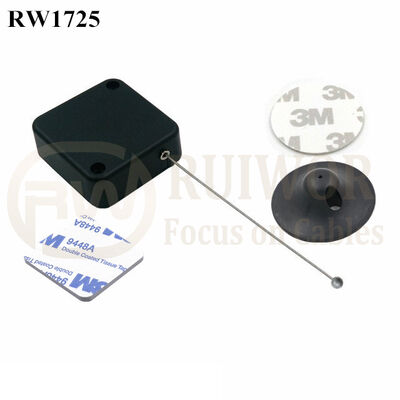 RW1725 Square Security Tether Plus Dia 38mm Circular Adhesive Plastic Plate