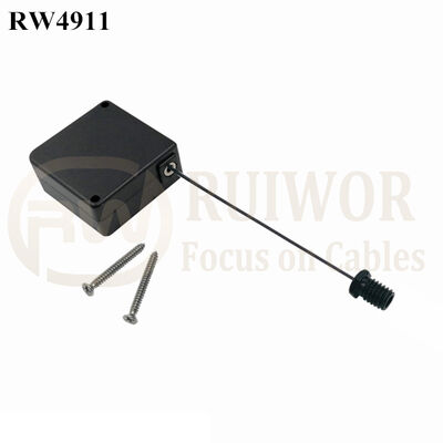 RW4911 Square Ratcheting Retractable Tether Plus Stop Function Plus M6x8MM /M8x8MM Or Customized Flat Head Screw End