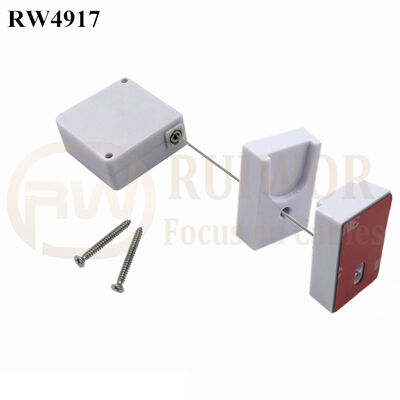 RW4917 Square Ratcheting Retractable Tether Plus Ratchet Function And Magnetic Clasps Cable Holder