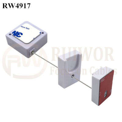 RW4917 Square Ratcheting Retractable Tether Plus Ratchet Function And Magnetic Clasps Cable Holder