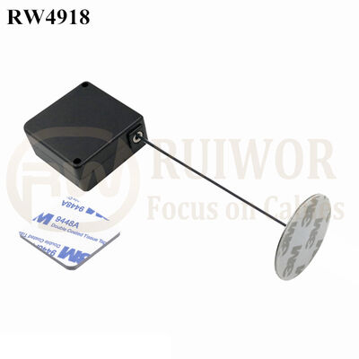 RW4918 Square Ratcheting Retractable Tether Plus Stop Function And Dia 38mm Circular Sticky Metal Plate