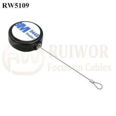 RW5109 Round Mini Anti Lost Recoiler Plus Size Customizable Fixed Loop End