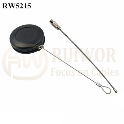 RW5215 Round Anti Theft Retractor Plus Wire Rope Ring Catch