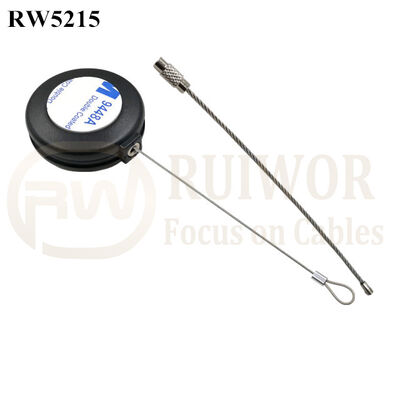 RW5215 Round Anti Theft Retractor Plus Wire Rope Ring Catch
