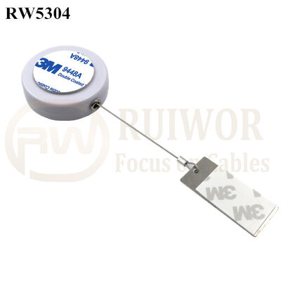 RW5304 Round Security Display Tether Plus 45X19mm Rectangular Sticky Metal Plate