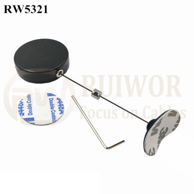 RW5321 Round Security Display Tether Plus 33X19MM Oval Sticky Flexible Rubber Tips