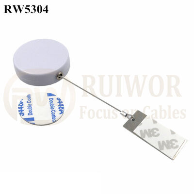 RW5304 Round Security Display Tether Plus 45X19mm Rectangular Sticky Metal Plate