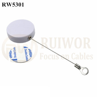 RW5301 Round Security Display Tether With Ring Terminal Inner Hole 3mm 4mm 5mm For Option
