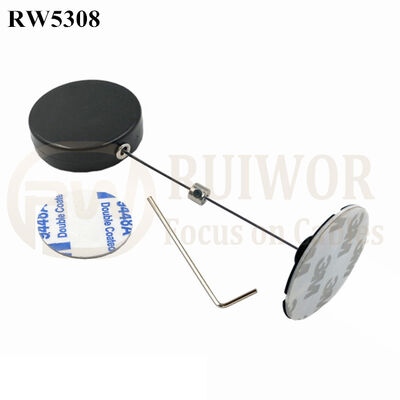 RW5308 Round Security Display Tether Plus Dia 38mm Circular Sticky Flexible ABS Plate