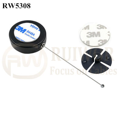 RW5308 Round Security Display Tether Plus Dia 38mm Circular Sticky Flexible ABS Plate