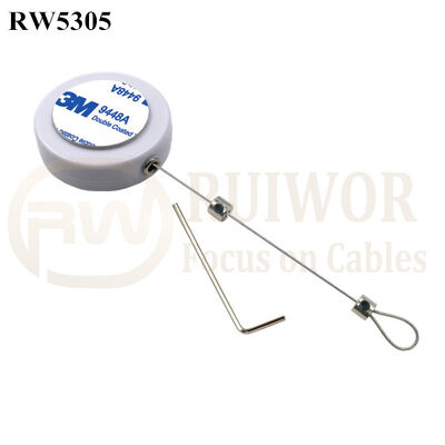 RW5305 Round Security Display Tether Plus Adjustalbe Lasso Loop End By Small Lock And Allen Key