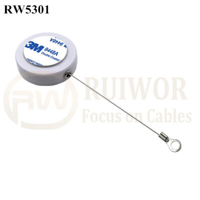 RW5301 Round Security Display Tether With Ring Terminal Inner Hole 3mm 4mm 5mm For Option