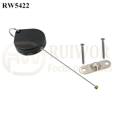 RW5422 Heart-Shaped Security Pull Box Plus 10x31MM Two Screw Perforated Oval Metal Plate Connector Installed By Screw